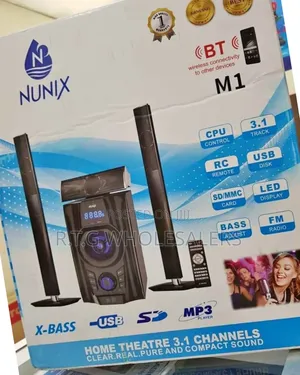 Nunix 3.1 Channel Nu‐M1 Home Theater System With Subwoofer Fm Radio