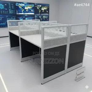 Four Seater Office Partition Workstation