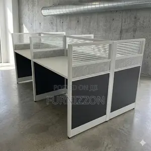 Modern 4 Person Office Cubicle Desk