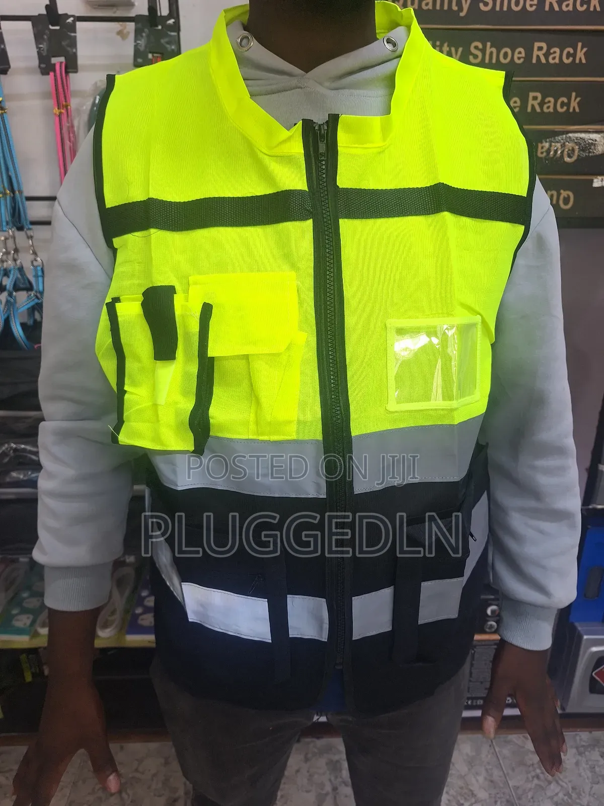 Executive Reflective Safety Vest With Collar.