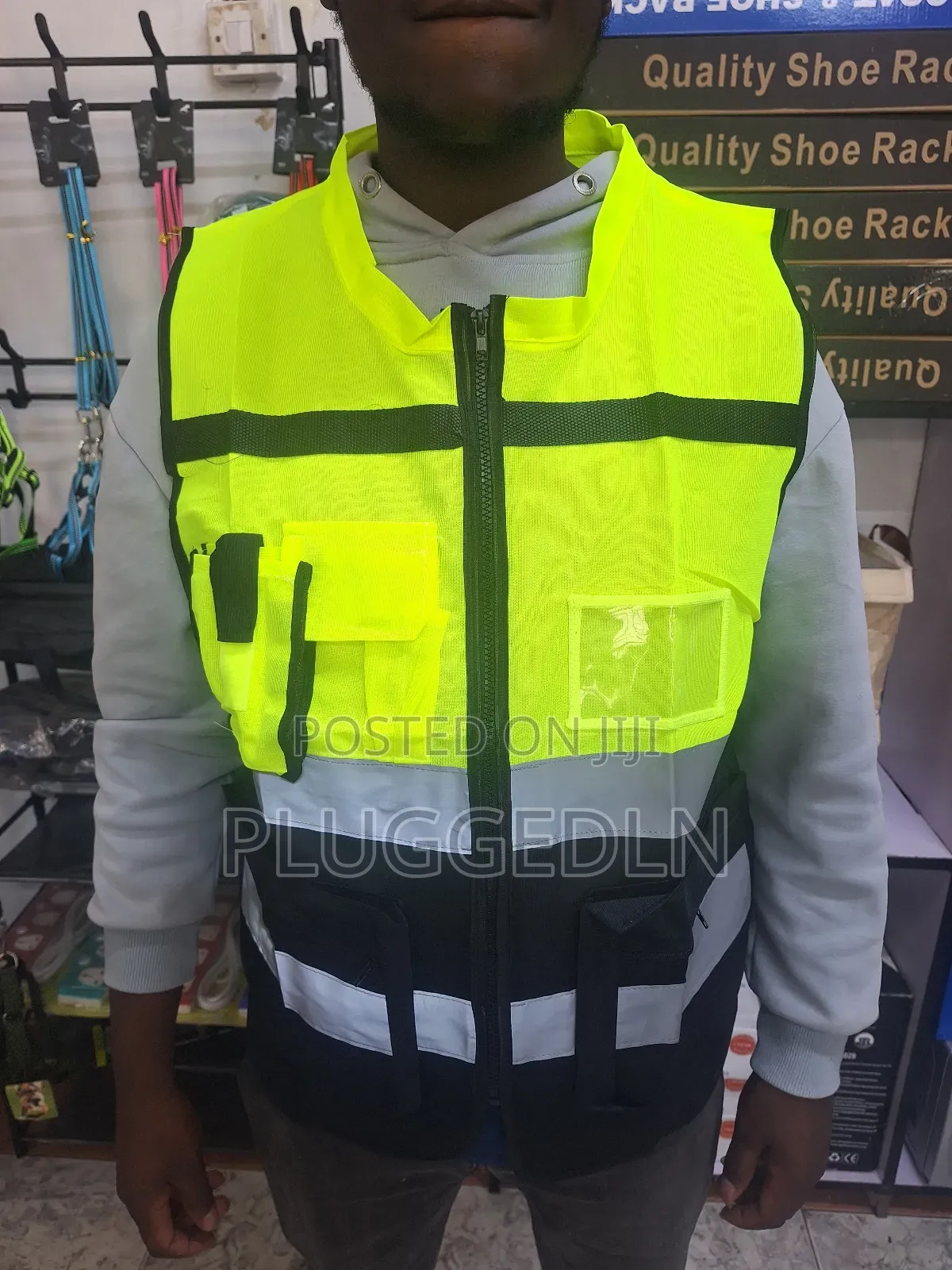 Executive Reflective Safety Vest With Collar.