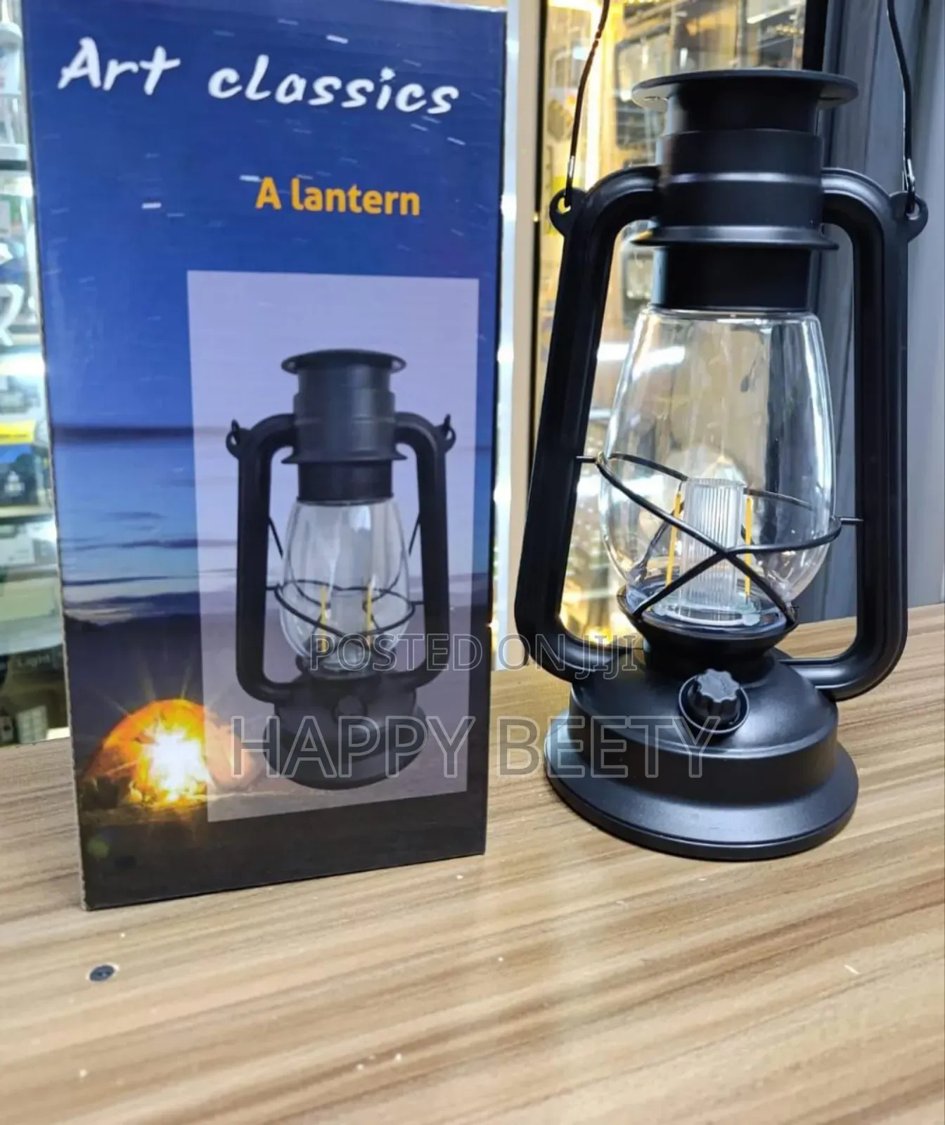 *Solar Rechargeable Big Art Classic Lantern*