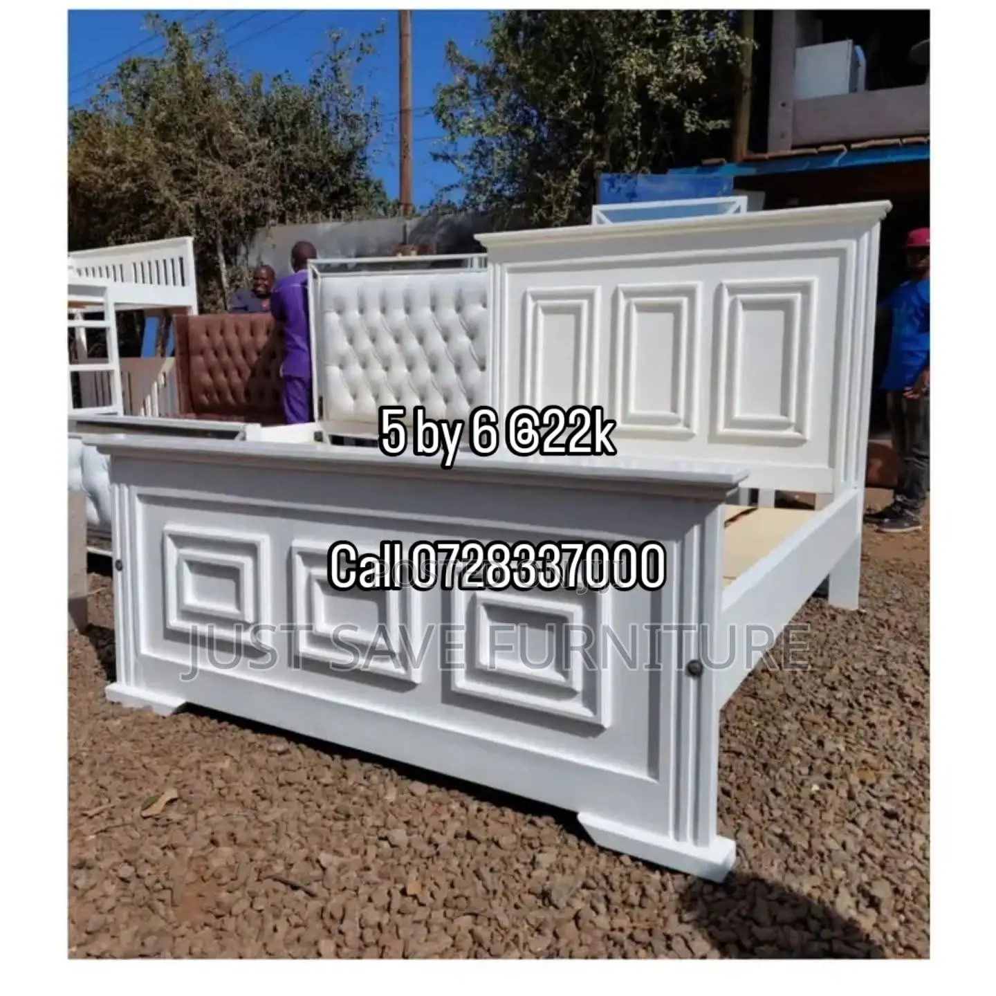 Elegant 5x6 Modern Panel Bed – Solid Durable