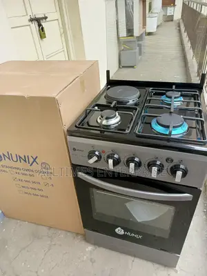 Nunix 50cm by 55cm 3g+1e Standing Cooker With (Electric Oven)
