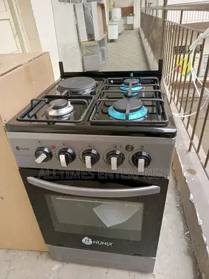 Nunix 50*55cm 3gas+1electric Cooker Electric Oven (Rotisserie)