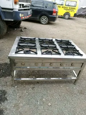 Stainless Steel 6 Burner Gas Cooker
