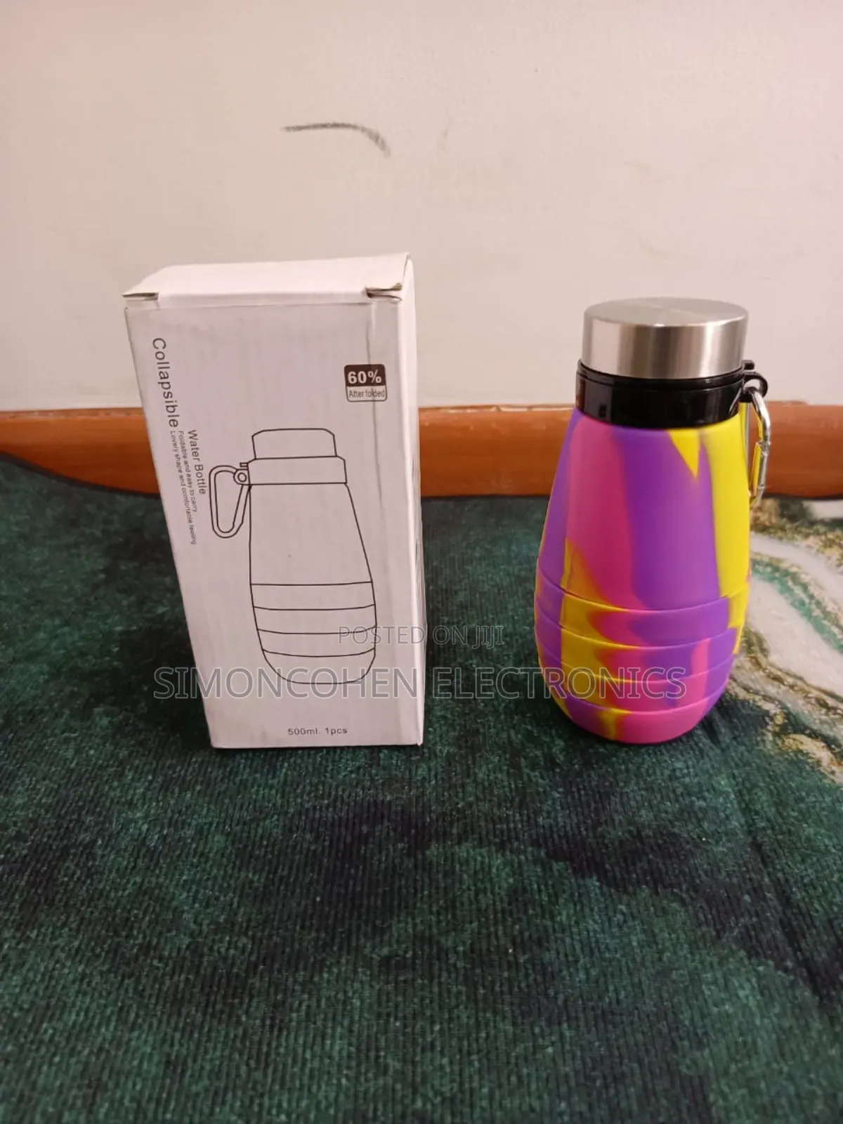 500ml Portable Collapsible Silicone Water Bottle