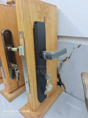 Black Big Hanzl Steel Door Lock