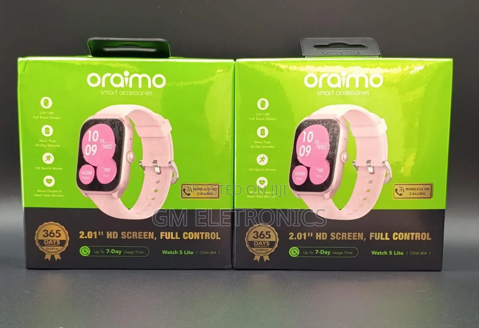 Oraimo Smart Watch, Pink- 804.
