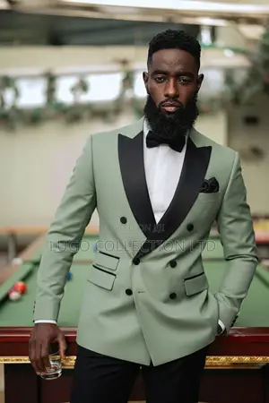 Double Breasted Green Tuxedo