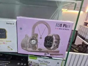 A58 Plus 2.02" Smartwatch With Jewelry Analog Watch