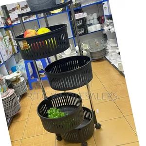 Durable Plastic Fruit Rack – Stylish Spacious
