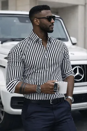 Gian Men Slim Fit Stripped Shirts