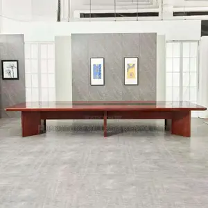 Boardroom Table; 3.5m Mahogany Finish Executive Conference Table