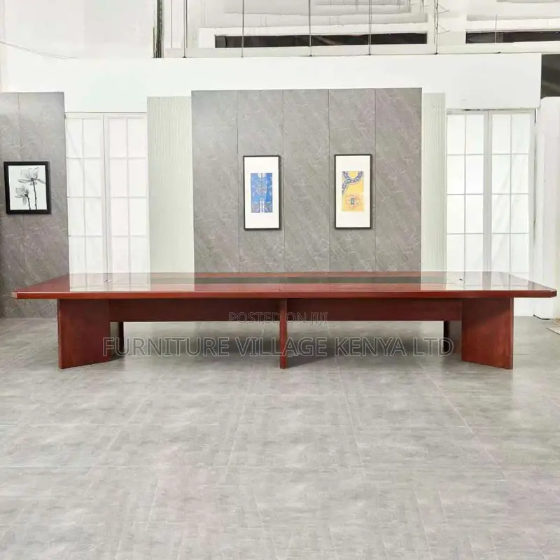 Boardroom Table; 3.5m Mahogany Finish Executive Conference Table