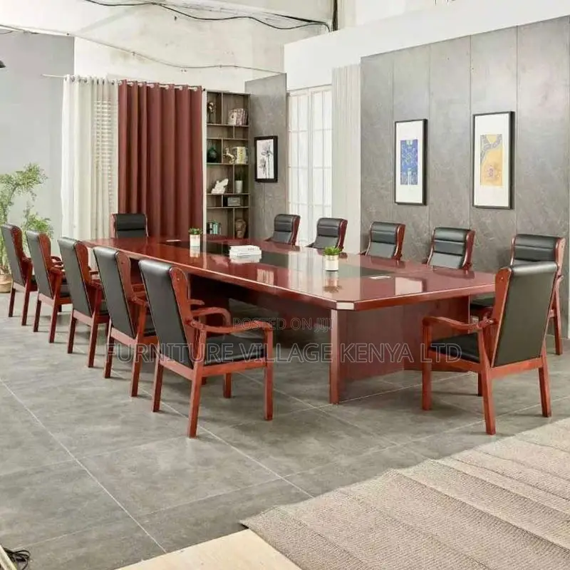 Boardroom Table; 3.5m Mahogany Finish Executive Conference Table