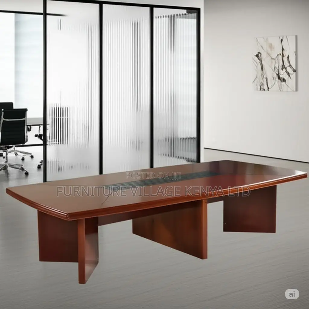 Boardroom Table; 3.5m Mahogany Finish Executive Conference Table