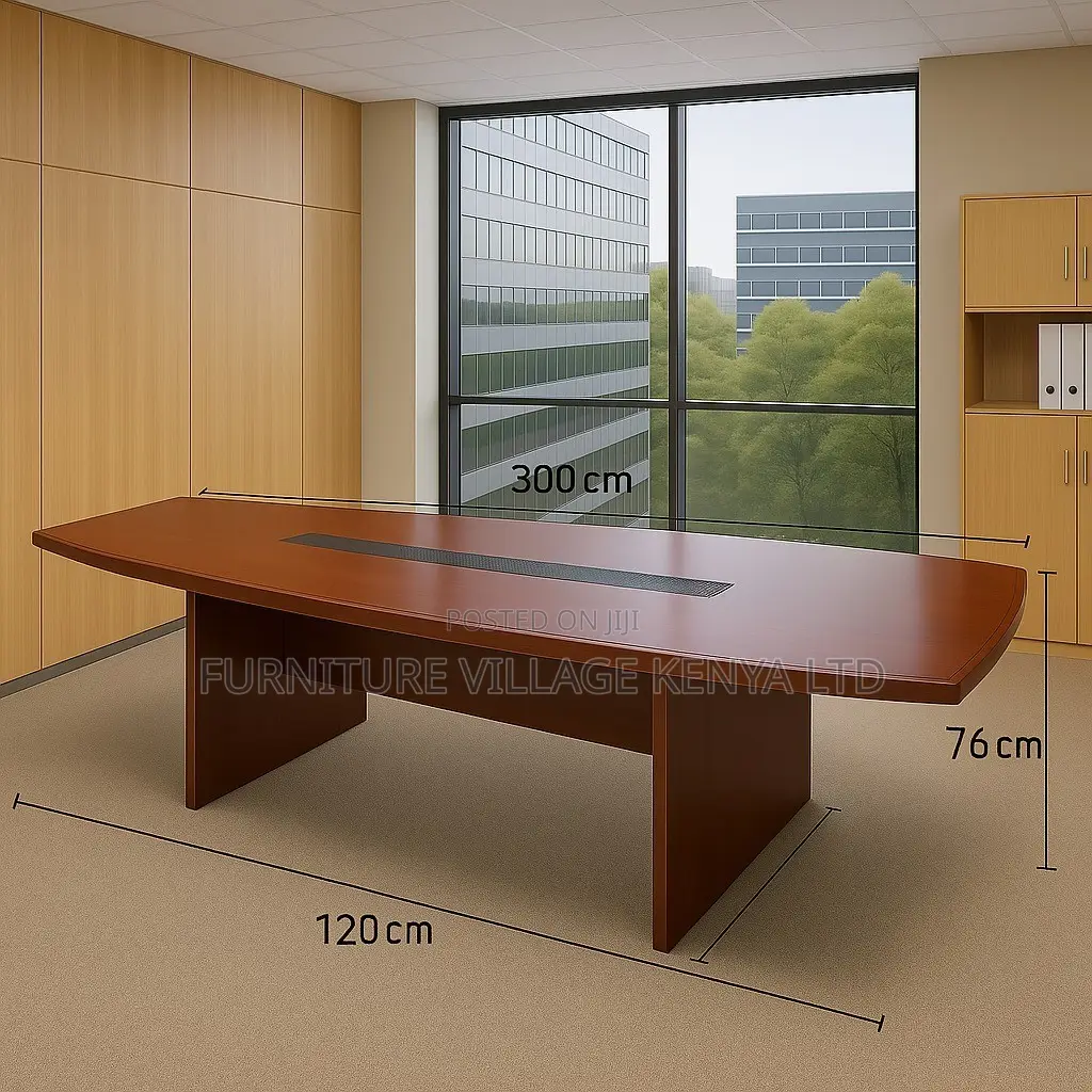 Boardroom Table; 3.5m Mahogany Finish Executive Conference Table