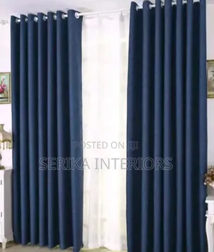 Navy Blue Curtains Linen Curtains Environmental Friendly Justice