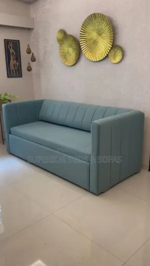 Teal Modern Three Seater Sofa