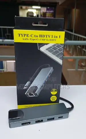 5 in 1 Type C Hub With Hdmi Usb and Ethernet