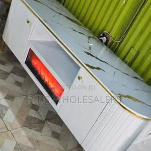 Stylish Tv Console With Functional Electric Fireplace