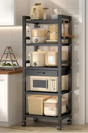 5 Tier Metallic Kitchen Rack