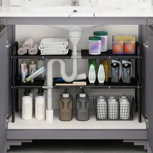 2 Layer Expandable Under The Sink Storage Rack