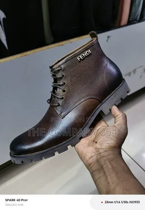 Quality Leather Casual Fendi Clarks Men Official Rubber Sole Boot Shoe