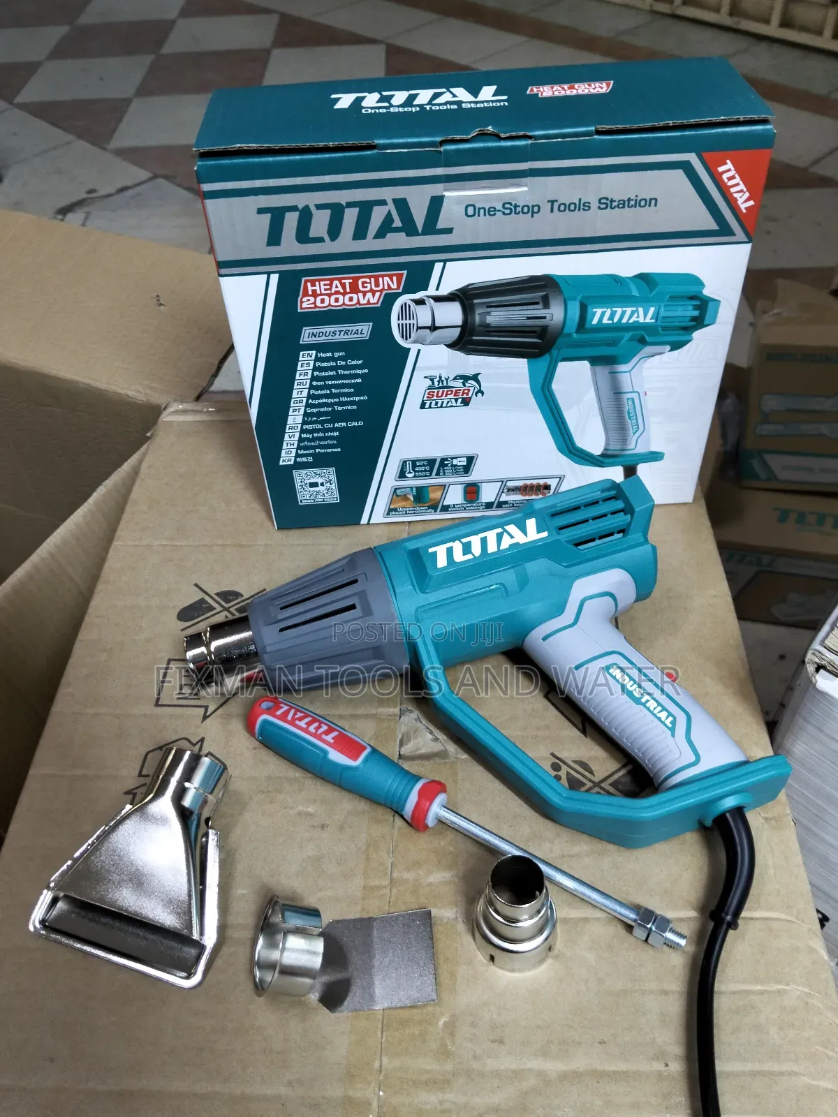 Total Heat Gun 2000 Watts With Variables Speed And Accessory