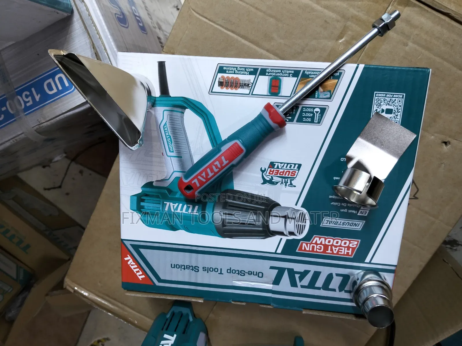 Total Heat Gun 2000 Watts With Variables Speed And Accessory