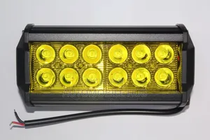 Premium 12-Led Amber Yellow Light Bar Motorcycle Headlight