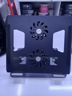Heavy Duty Foldable Double Fan Metallic Laptop/Tablet Stand