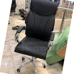 Premium Leather Office Chair With Padded Armrests