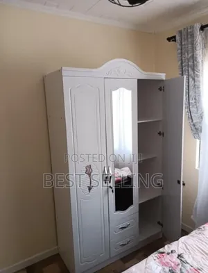 White 3 Door Wooden Wordrobe