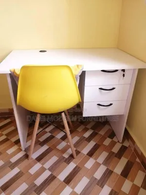 White Desk With Yellow Chair