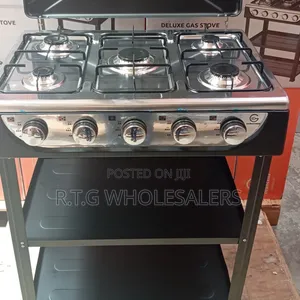  Eurochef 5-Burner Standing Cooker (With Shelves)