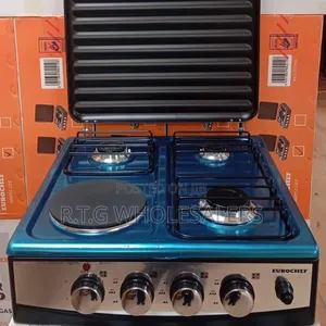 Eurochef 3 Gas Burners 1 Electric Hot Plate Cooker