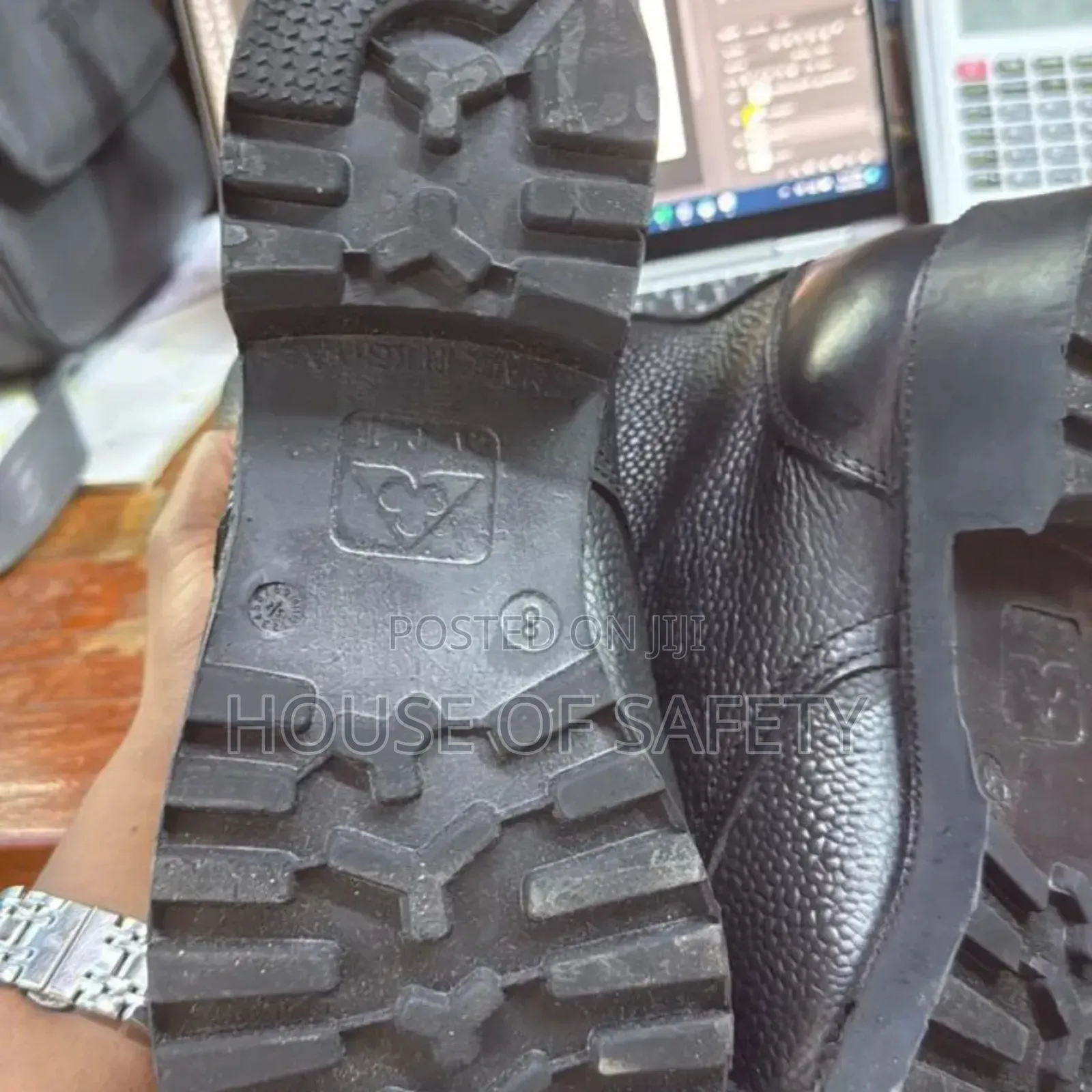 Black Industrial Hooked Ace Boot Lace Up