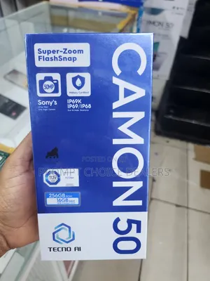 New Tecno Camon 50 256 GB Black