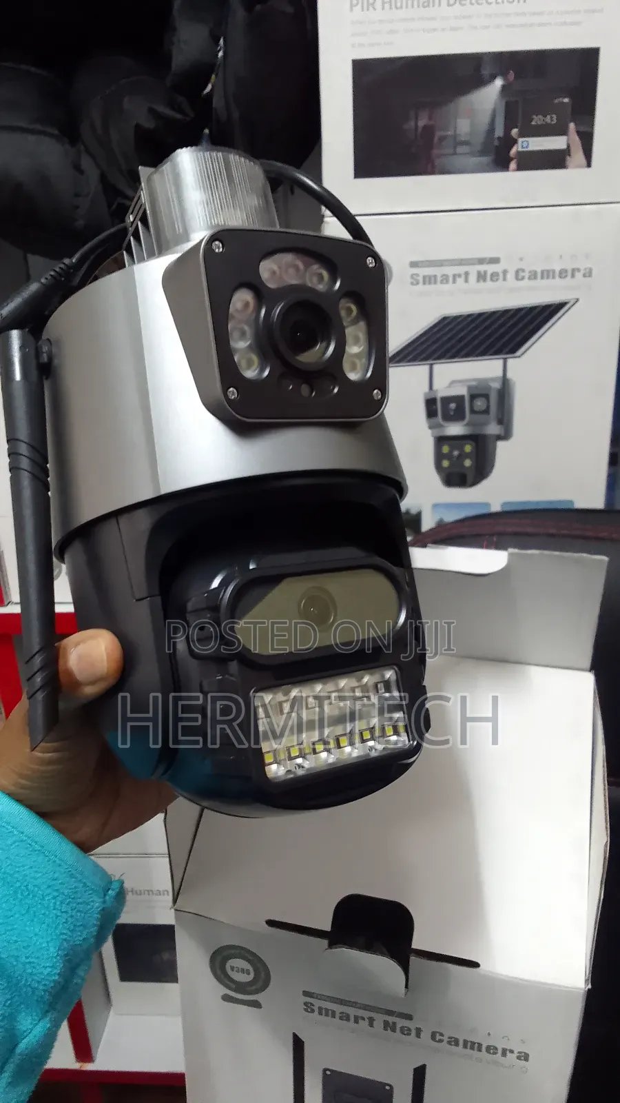Dual Lense CCTV With Clear Night Vision Wifi Enabled CCTV