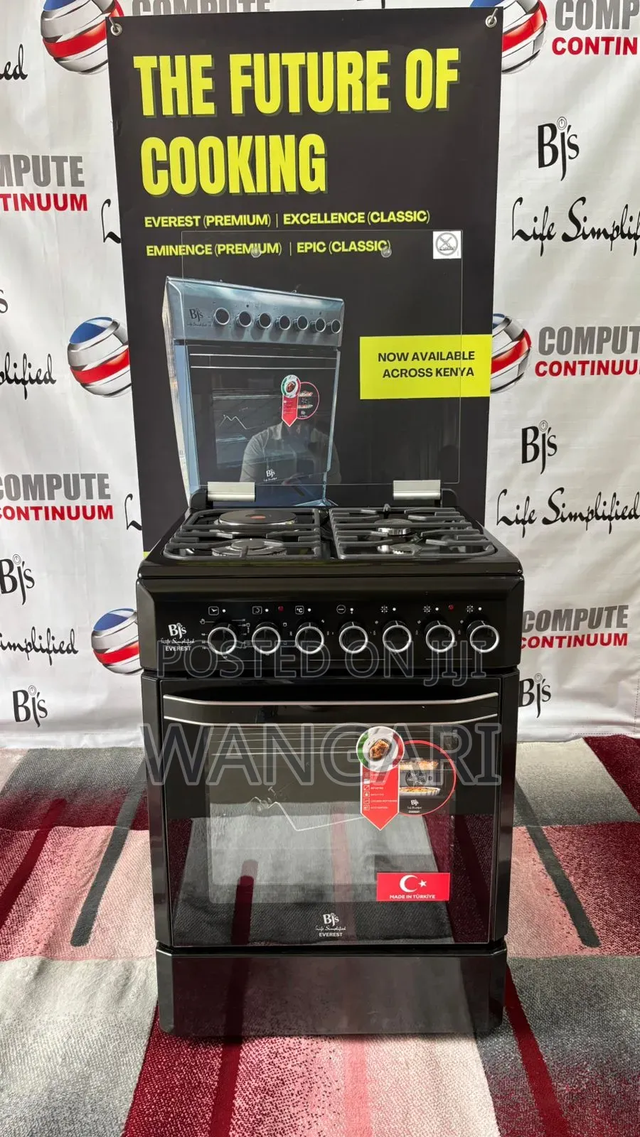 Everest Black BJS 3+1 60*60 Standing Oven
