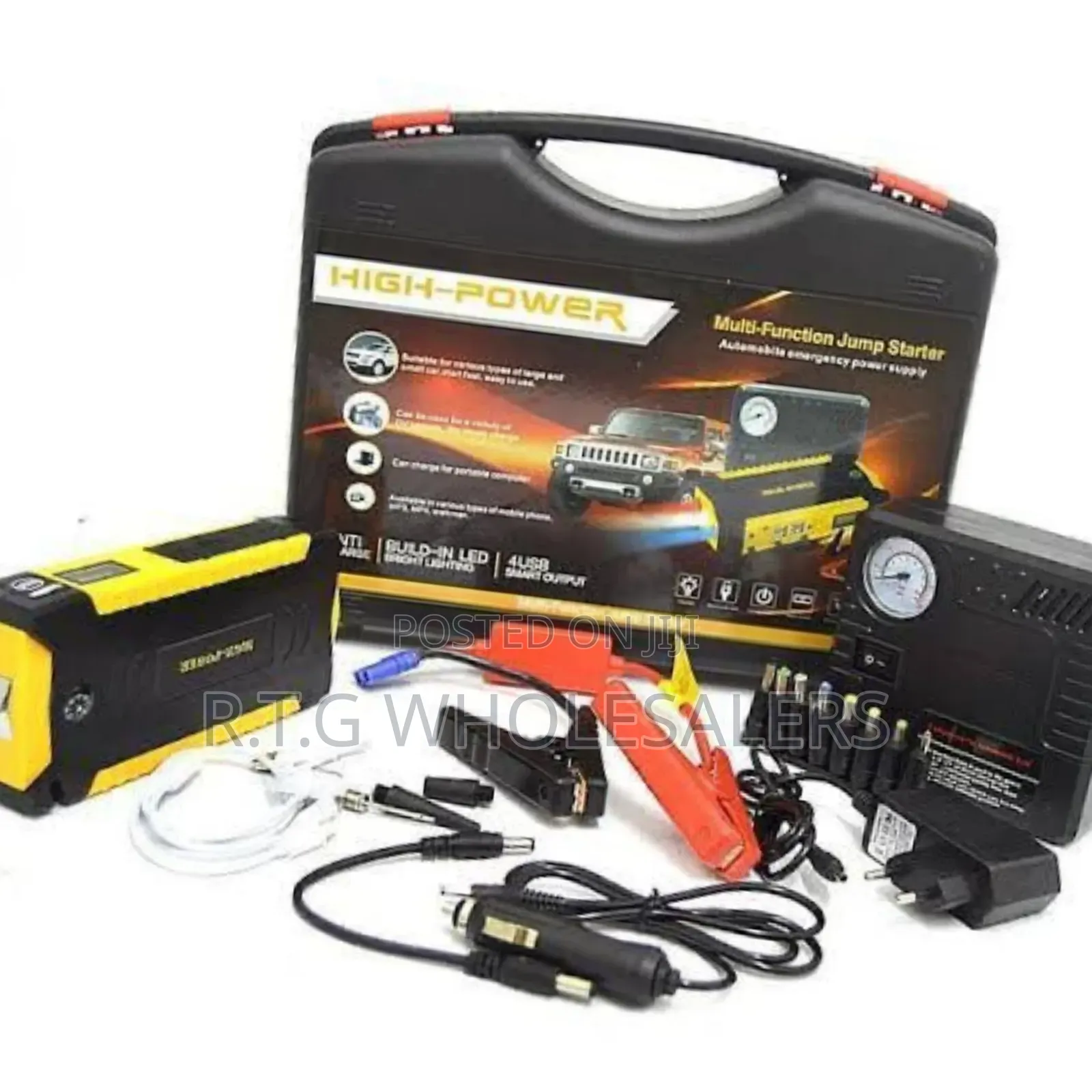 High‐Quality Portable Car Jump Starter Kit – Multi‐Function