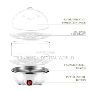 Double Layer Electric Egg Boiler Automatic Off 14 Egg Poacher