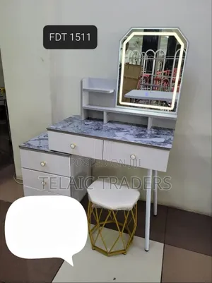 Modern Executive Big Dressing Table With Sliding Mirror