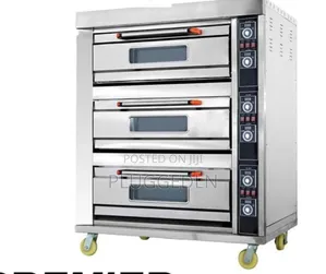 Commercial Baking Electric 0ven With Three Deck, Six Trays