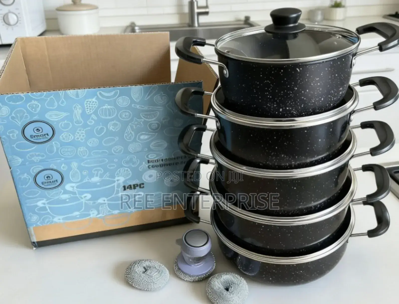 Brand New 14 Pieces  Non Stick Cookware Set