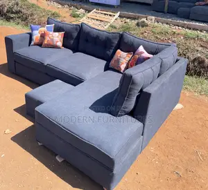 Dark Grey L Sofa