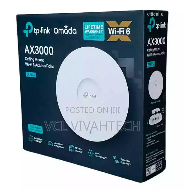 Tp-Link Ax3000 Ceiling Mount Wi-Fi 6 Access Point - Tl-Eap653 Ur