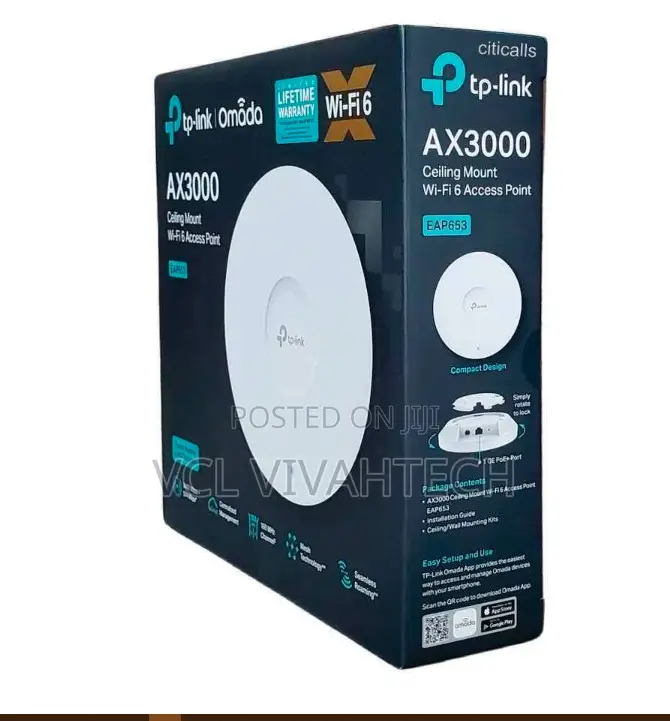 Tp-Link Ceiling Mount Access Point - Tl-Eap653 Ur